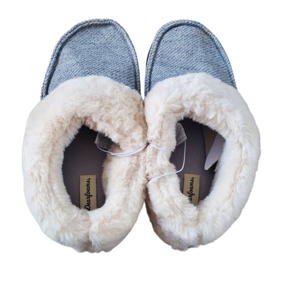 Dearfoams 11/12 Women Faux Fur House Shoes Slippers Corduroy Winter Slip-on XL - Picture 5 of 12